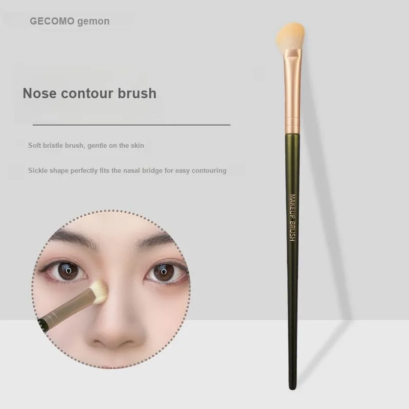 GECOMO Knife Nose Shadow Brush+Oil Paper Combination Includes Mirror Powder Puff-2