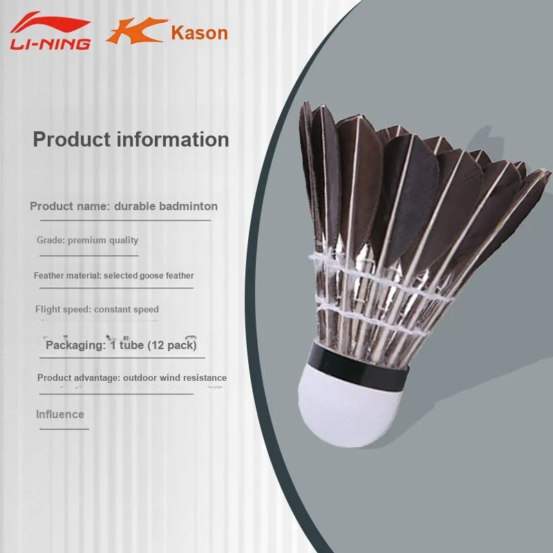 LiNing KD Collection KDB03 Duck Feather Shuttlecock 12 Pack Duck Feather All-Round Goose Feather Everyday Shuttlecocks-6