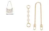 White Camellia Round Buckle 15cm+Decorative Chain 40cm