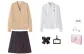 Brown Sweater+Dark Red Plaid Skirt, Comes with Free Shirt+Boxer+Hanging Tag