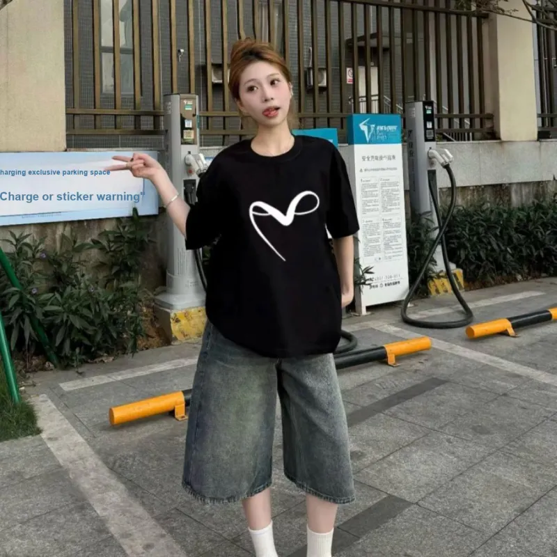 DOKZB Drop Shoulder Sleeve T Shirt Women's-2