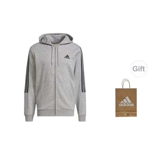 Adidas ESSENTIALS Jackets Men Gray With Gift Bag