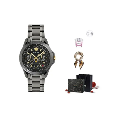 VERSACE Кварцевый механизм Мужские часы 43 мм Синий