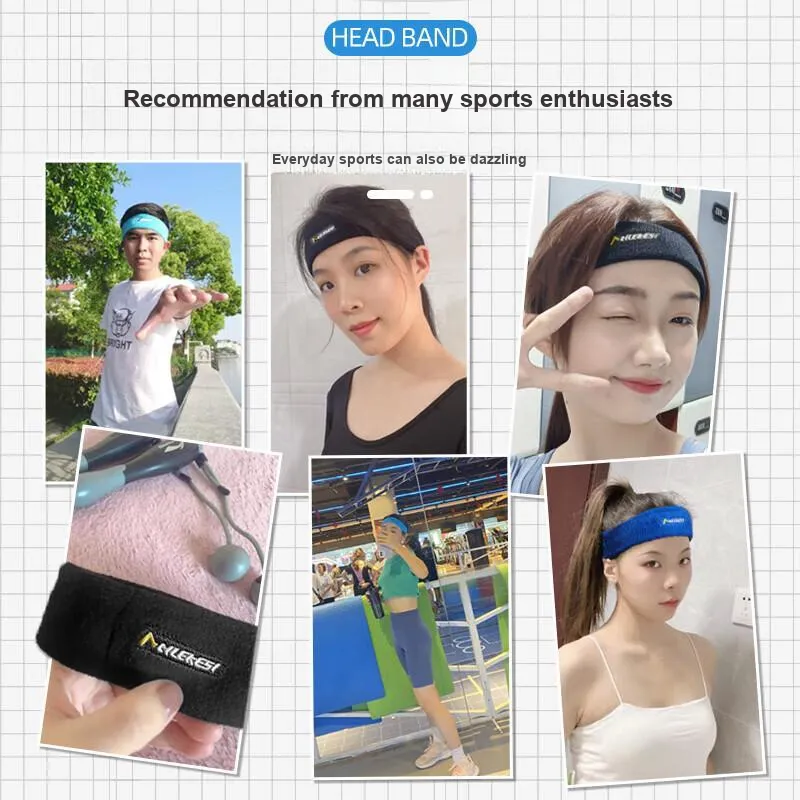NAILEKESI Sweatbands Elastic Basketball, Badminton, Running, Fitness Unisex-9