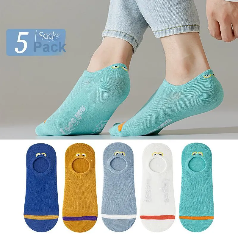 Cotton Gene No Show Socks Men's 5 Pack-15