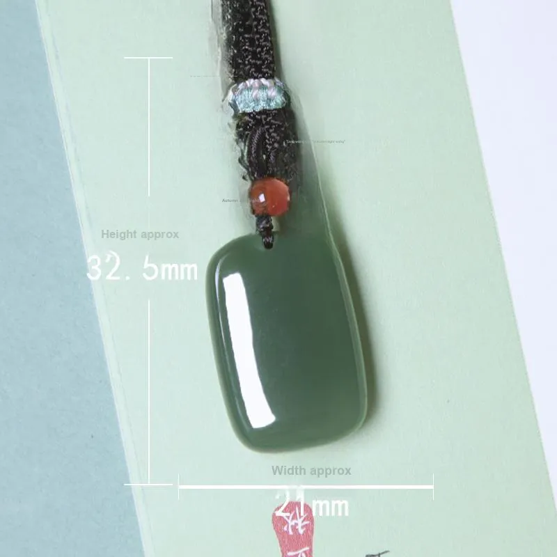 Ingenuity Hetian Jade Necklaces Green Jade Unisex-2