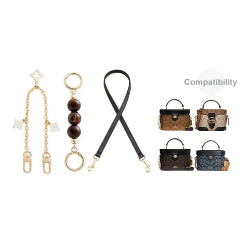 Ingenuity Handmade Микрофибра Сумка Ремень Женский Черный Золотой Тон