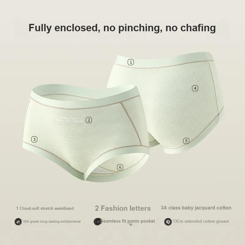 XIA.WA.ZHI.XIU Underpants Women's Shopping Bag 4 Pack-2