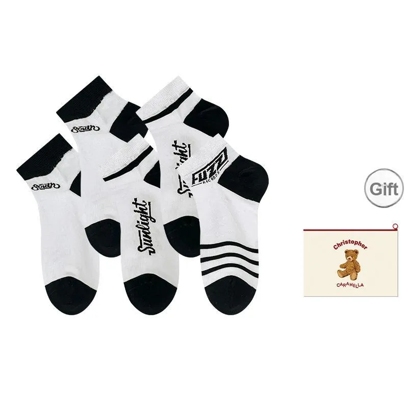 Caramella Ankle Socks Unisex Shopping Bag Combo-11
