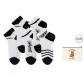 2 White Sock Cuffs Black+2 White English+1 White Cuff English