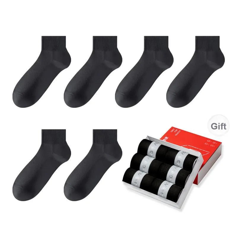 AOKANG Mid Calf Socks Unisex Gift Box Of 6 Doubles-11
