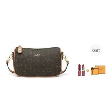 MashaLanti PVC Shoulder Bag Crossbody Bag Regular Women's Coffee/Dark Brown & Apricot