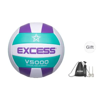 EXCESS PVC Size 5 Ball Volleyball Unisex Purple Green White
