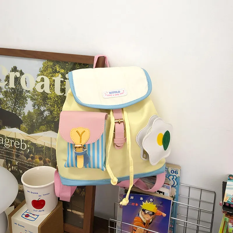 HACIN Canvas Backpack Regular Women's Yellow-3