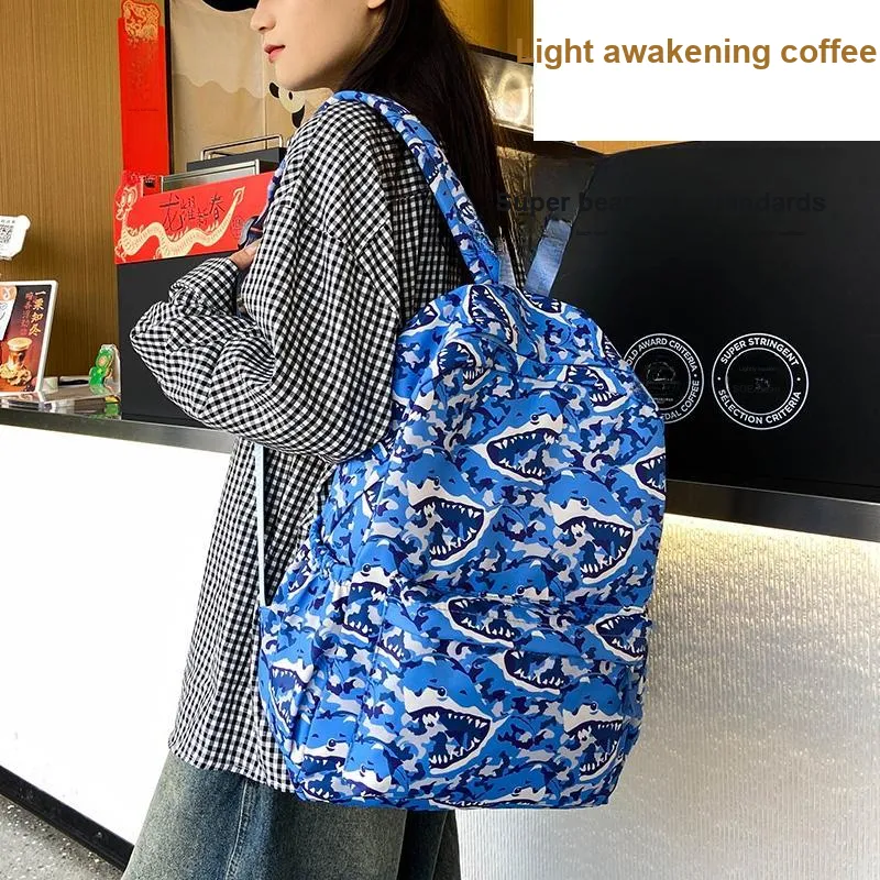 MOK Nylon Backpack Unisex Black/Violet/Light Blue/Sky Blue/Royal Blue-15