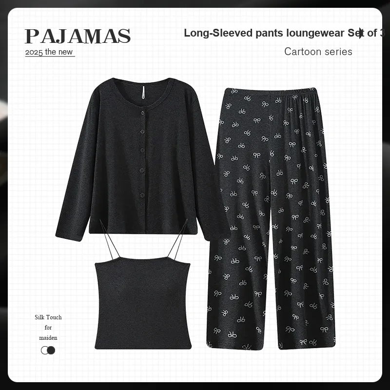 O'MESIK Pajama Set Women's Black-1