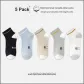 Black, Light Blue, Coffee, White, Gray (5 Pack)