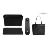 Black Silver Shoulder Pads+Zippers Anti-Theft Liner+Bottom Pad