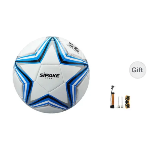 SIPAKESPORT Size 5 Size 4 Soccer PU Machine Stitched Soccer Ball Unisex Blue White