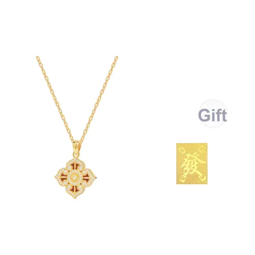 SHANRUI 18К Золото Покрытие Медные Ожерелья Женские