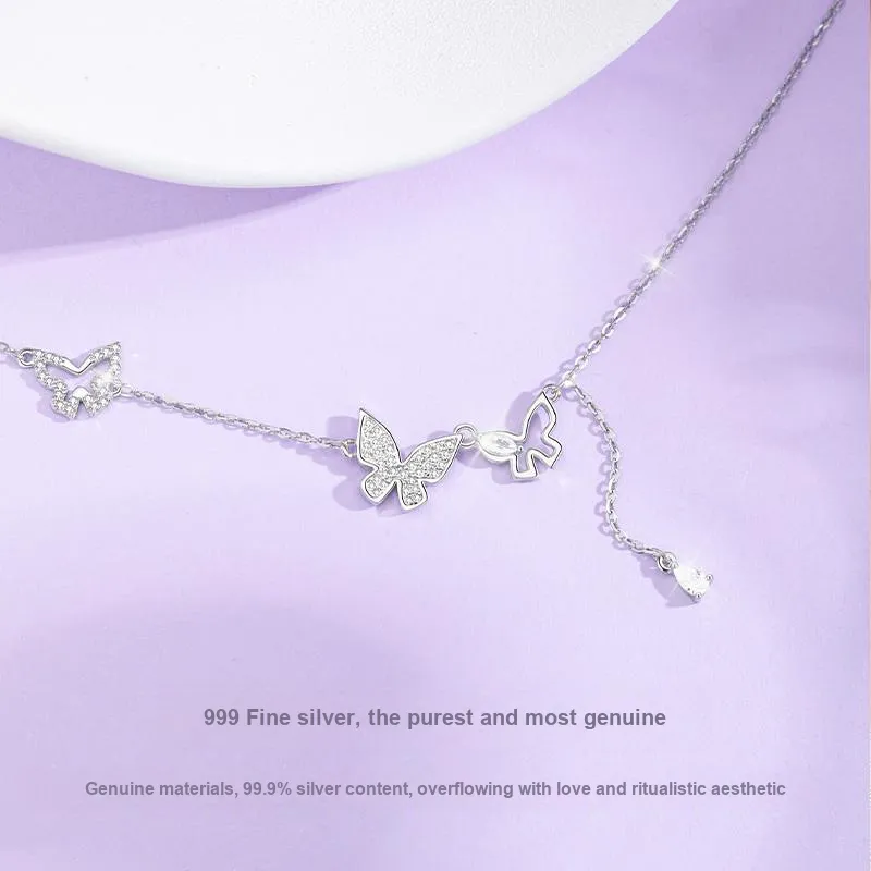 Branded Jewelry S999 Fine Silver Necklaces Women's-1
