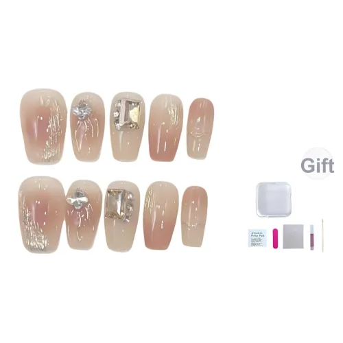 A Few More Cute Люкс стиль Искрящийся Аромат False Nail Короткий LADDER Шампанское Румяна Стойкий Coquette