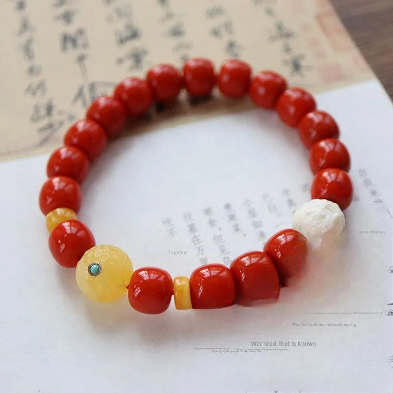 Xifeng Building Southern Red Agate Fine Jade Bracelets Unisex-6