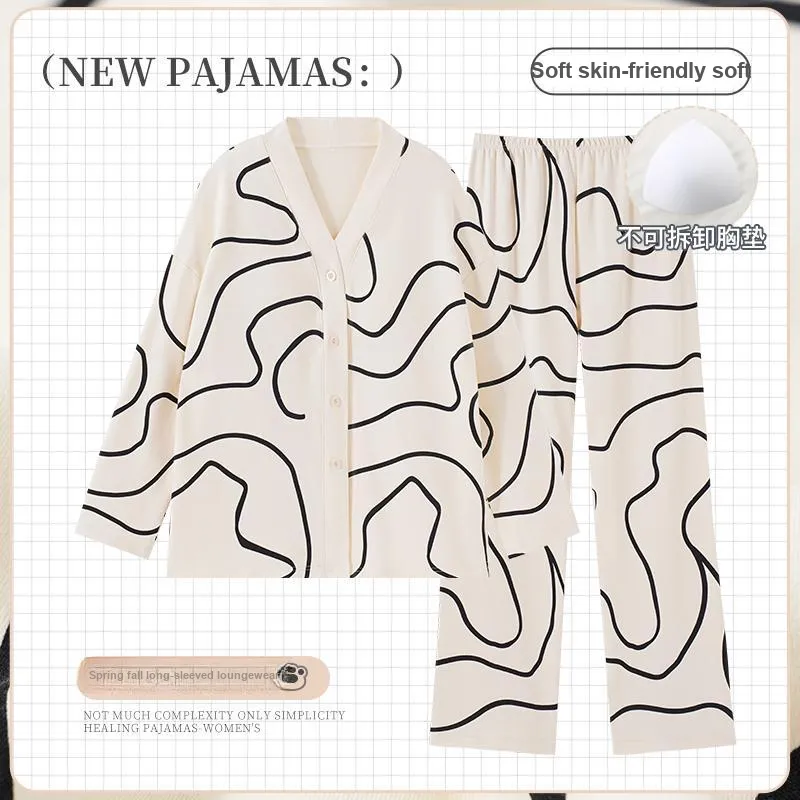OUSHIBO Pajama Set Women's Image Color-1