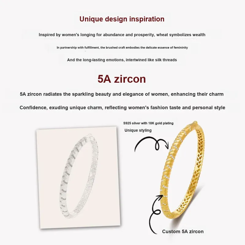 MITHAOL KUSC S925 Silver Bangles Women's-3