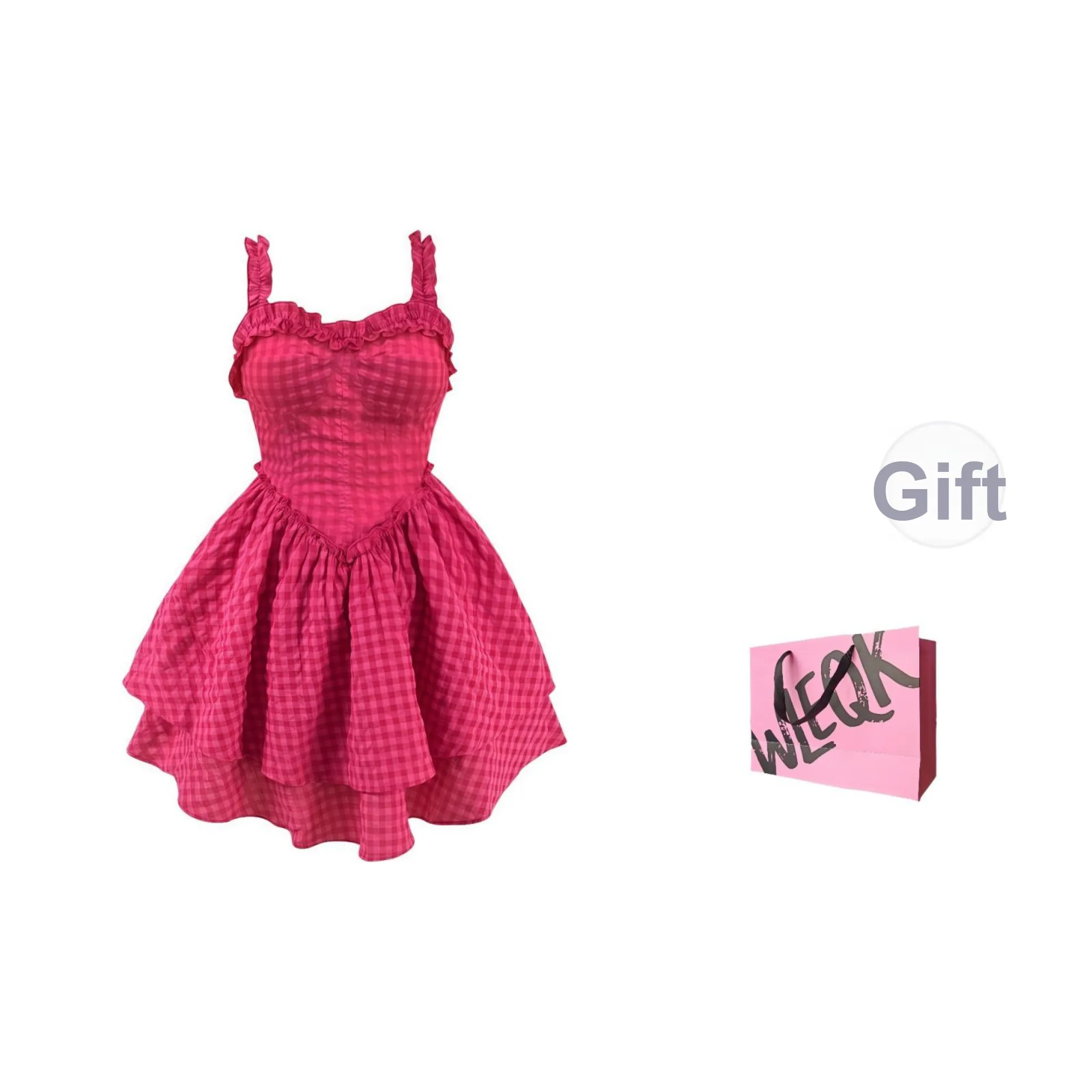 CTRTRC Розовый Красный Женские Слип-платья