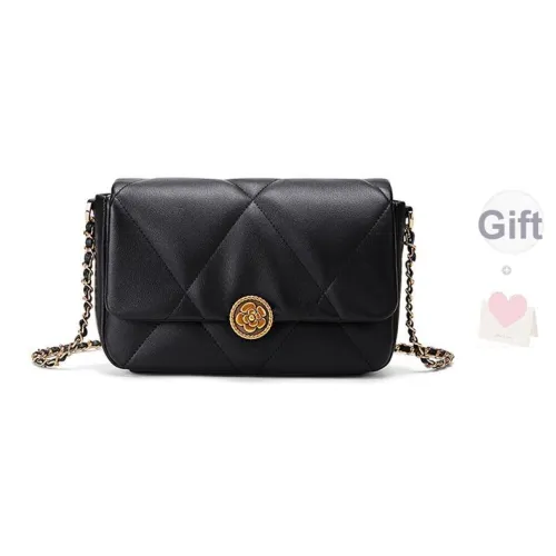 HARSON Корова Кожа с Синтетической Кожей Кросс-Боди Сумка Женская Черная