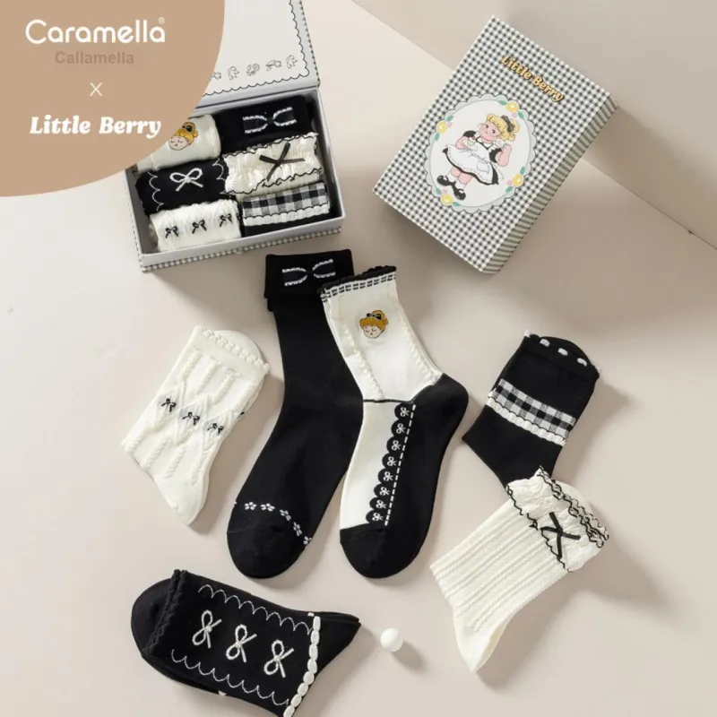 Caramella x Little Berry Mid Calf Socks Women's 6 Pack-8