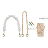 Saint Laurent Perfume Box Portable Pearl Chain 32cm+Gold-Tone Decorative Chain 30cm[Includes Modified Tool]