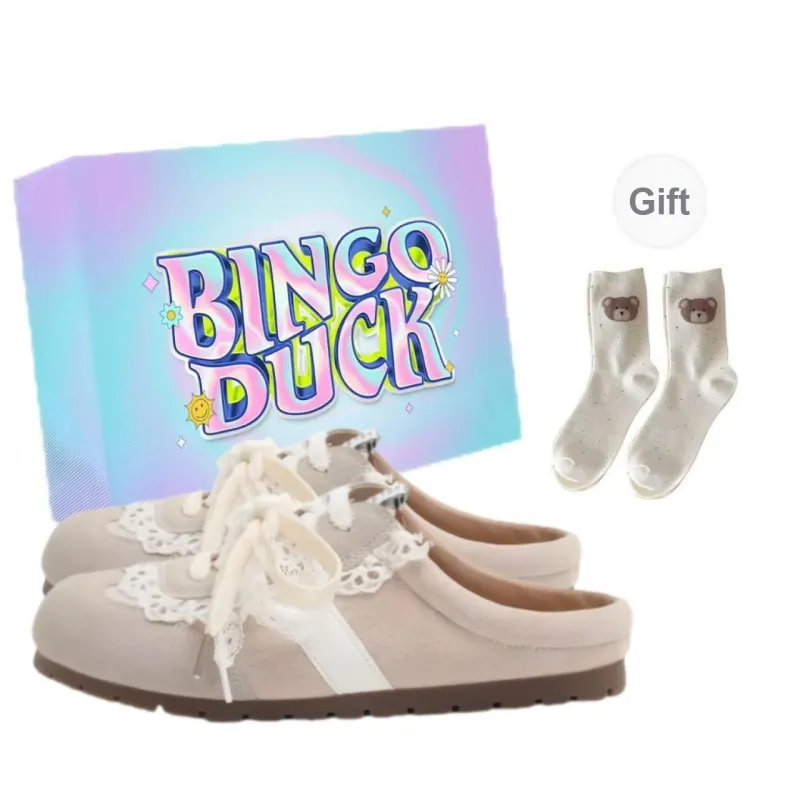 BINGO DUCK Abrasion Resistant Closed Toe Slippers Women's-3