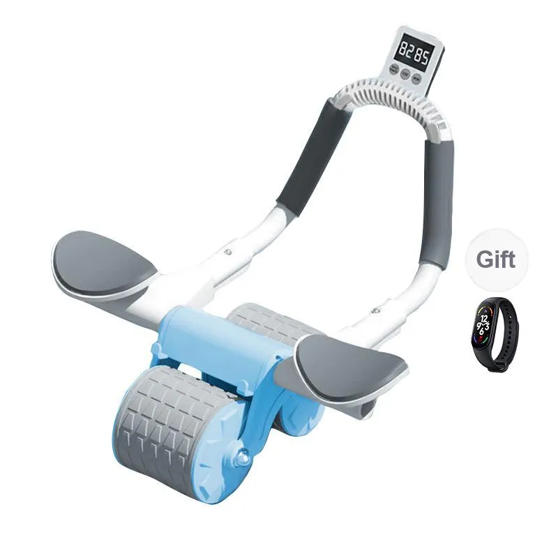 SMVP Abdominal Roller Fitness Equipment Automatic Rebound Tummy Tucking Magic Household Ab Roller-9