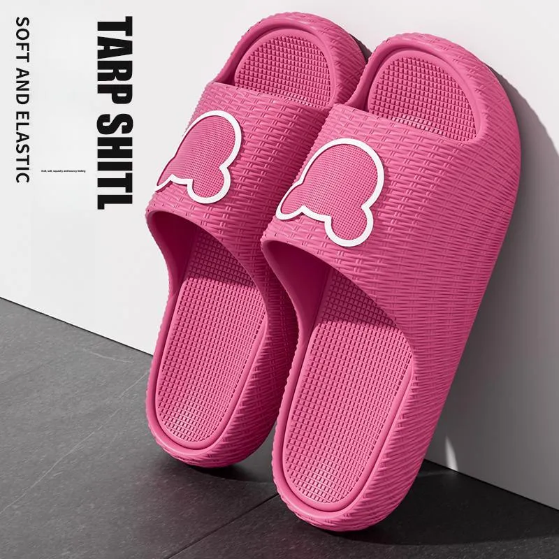 Foot Recreation Minimalist Style Cartoon Bear Solid EVA Slippers, Summer Slip Resistant Slippers, Unisex, Home Slippers-7