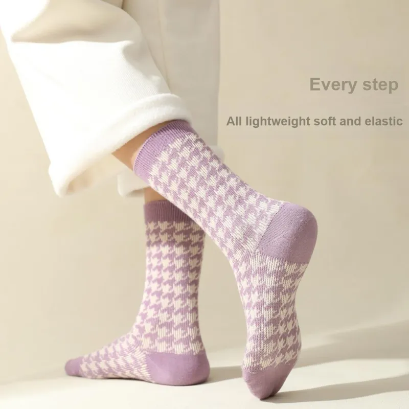 Lanza Mid Calf Socks Women's 4 Pack Mixed Color-4