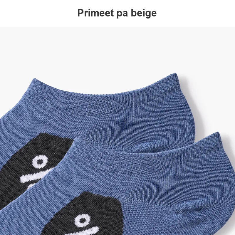 Primeet Ankle Socks Men's 5 Pack Geometric Pattern-17