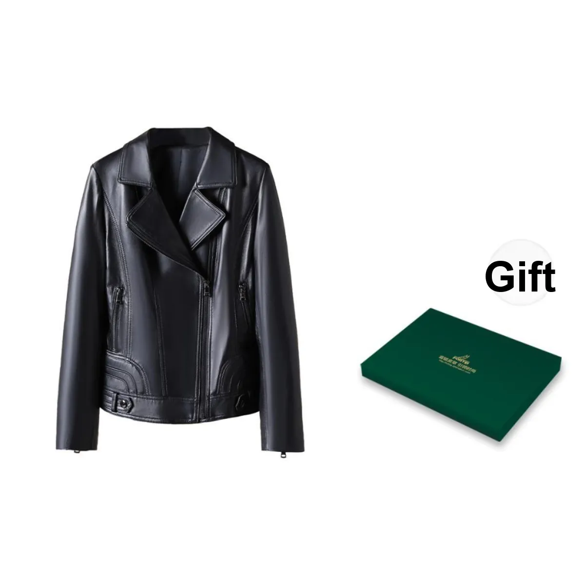 FORTEI Leather Jacket Women's Black