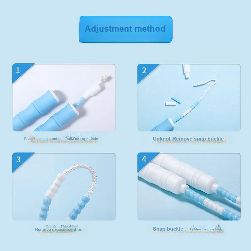 POVIT Student Supply Non Countable Jump Ropes Kids PE Cotton Rope, PP TPE Controller 2.9m-5