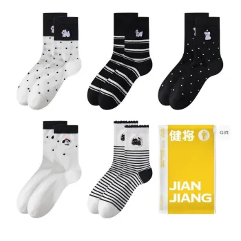 Master Mid Calf Socks Women's Shopping Bag 5 Pack Mixed Color