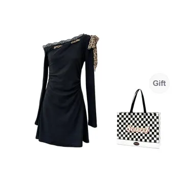 STARFEI Long-Sleeved Dresses Women's Black