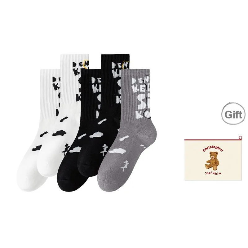 Caramella Mid-Calf Socks Men's Shopping Bag Combo Set-6