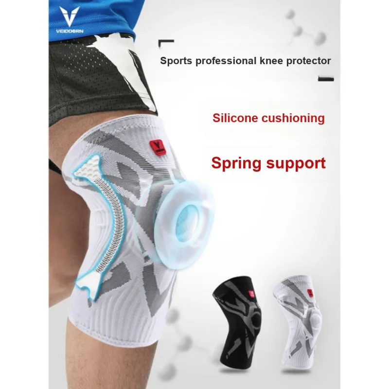 VEIDOORN Running Basketball Cycling Skiing Soccer Unisex Silicone Knee Pads-1