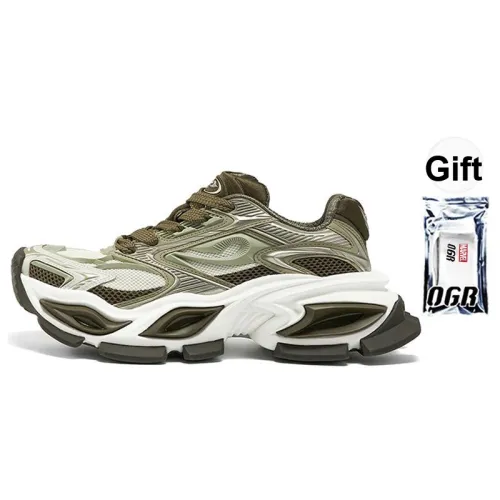 OGR Breathable Height Increasing Low Top Running Shoes Unisex Jadeite With High Green Jade Content