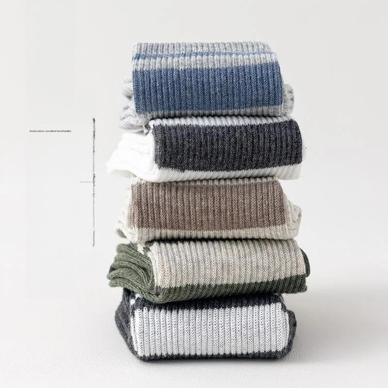 MIIOW Mid Calf Socks Men's 5 Pack-34