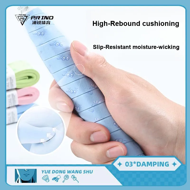 P.R IND x YUEDONGWANGSHU Badminton Grip Tape PU Polyurethane Thin-5