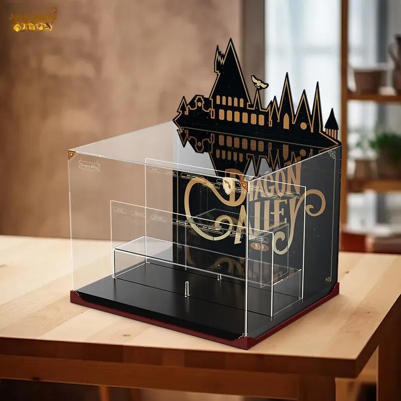 LIGHT YOUR BRICKS Compatibility Harry Potter 76444 Mini Diagon Alley Display Case Model Accessories-4