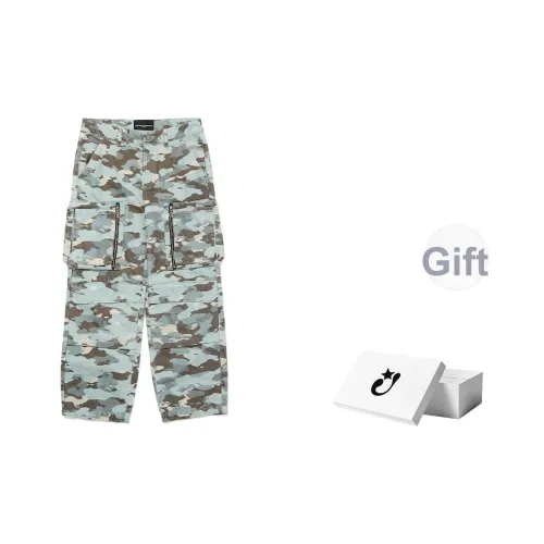 CEEC LA Карго-брюки Унисекс Камуфляж Синий