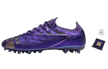 KELME MG Rubber Short Studs Artificial Ground Natural Ground Anti Slip Wear Resistant Soccer Shoes Unisex Dark Purple